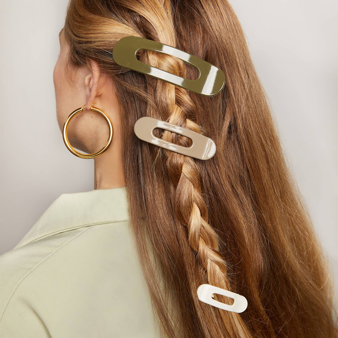 KITSCH - Recycled Plastic Flat Lay Claw Clips- Ultra Gloss Eucalyptus
