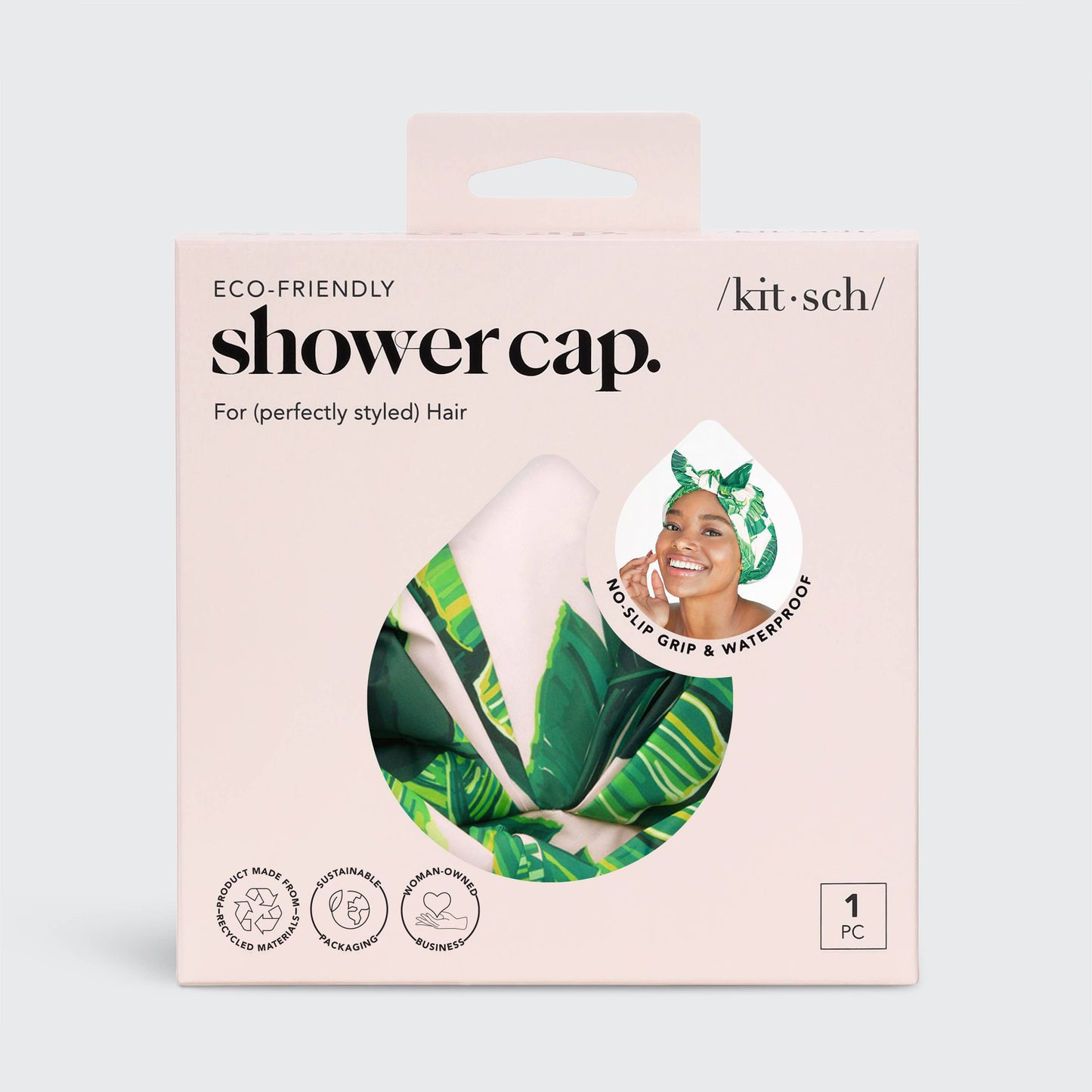 KITSCH - Luxury Shower Cap - Palm Print
