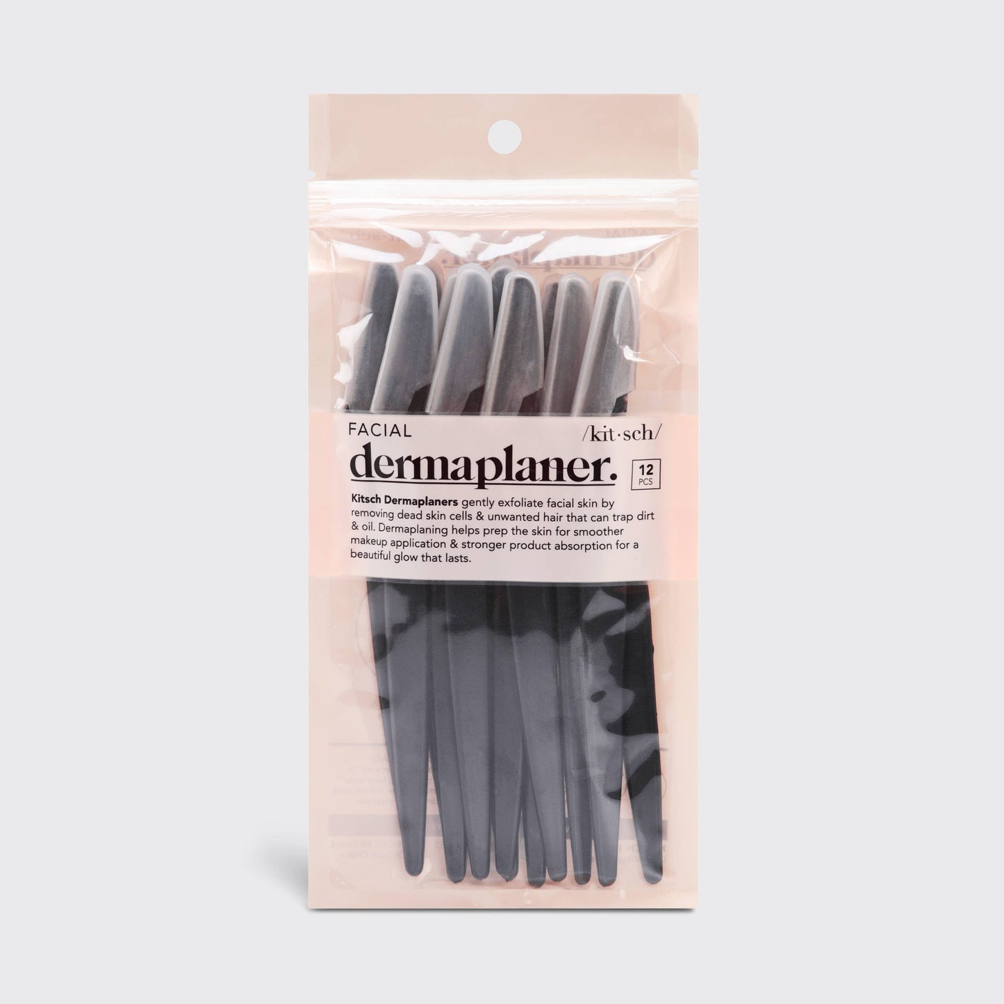 KITSCH - Recycled Plastic Dermaplaner 12 pack - Black