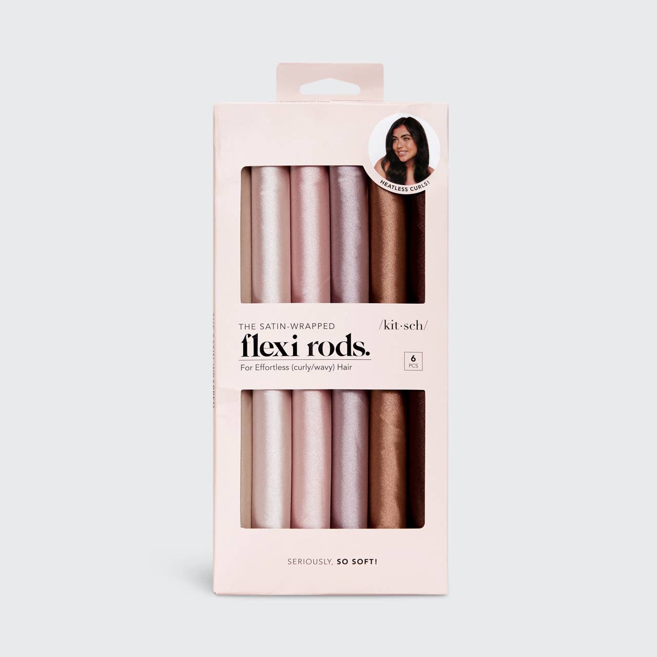 KITSCH - Satin Wrapped Flexi Rods - 6pc Set