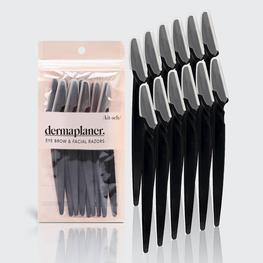 KITSCH - Recycled Plastic Dermaplaner 12 pack - Black