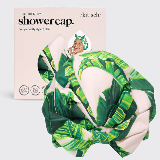 KITSCH - Luxury Shower Cap - Palm Print